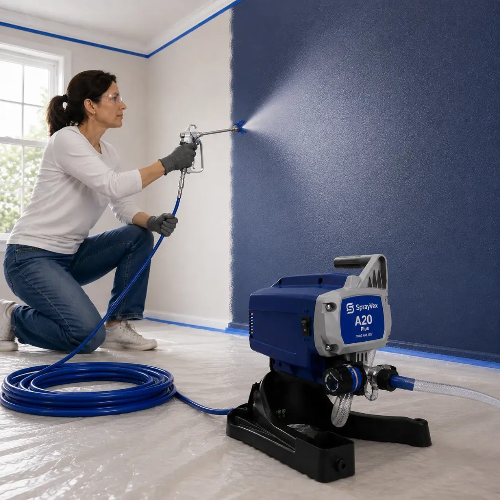 SprayVex A20 Plus tubo da 10 m: verniciatura di una parete interna